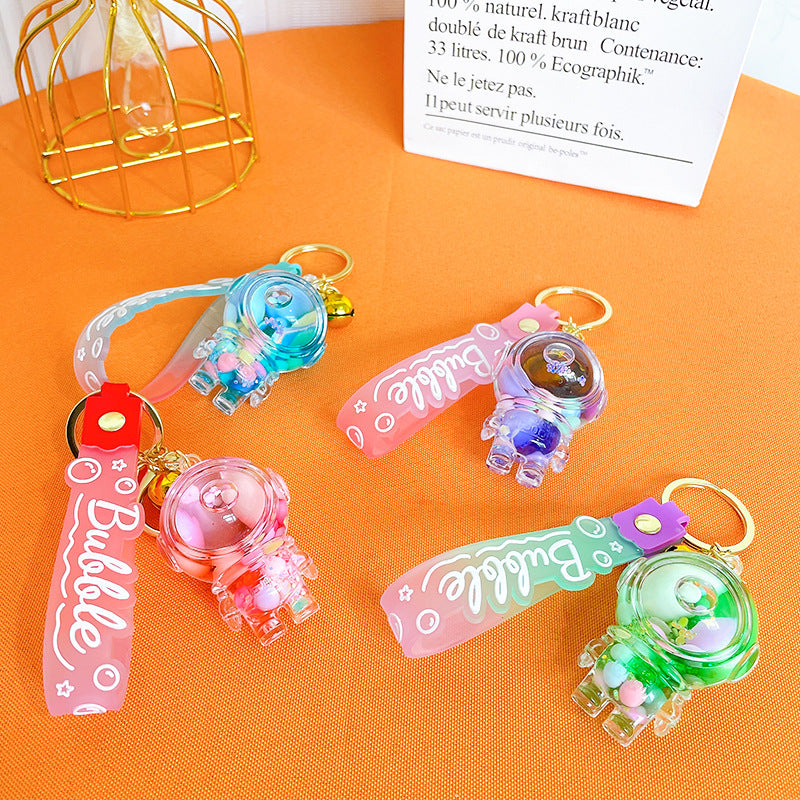 Wholesale Acrylic Astronaut Liquid Quicksand Key Chain